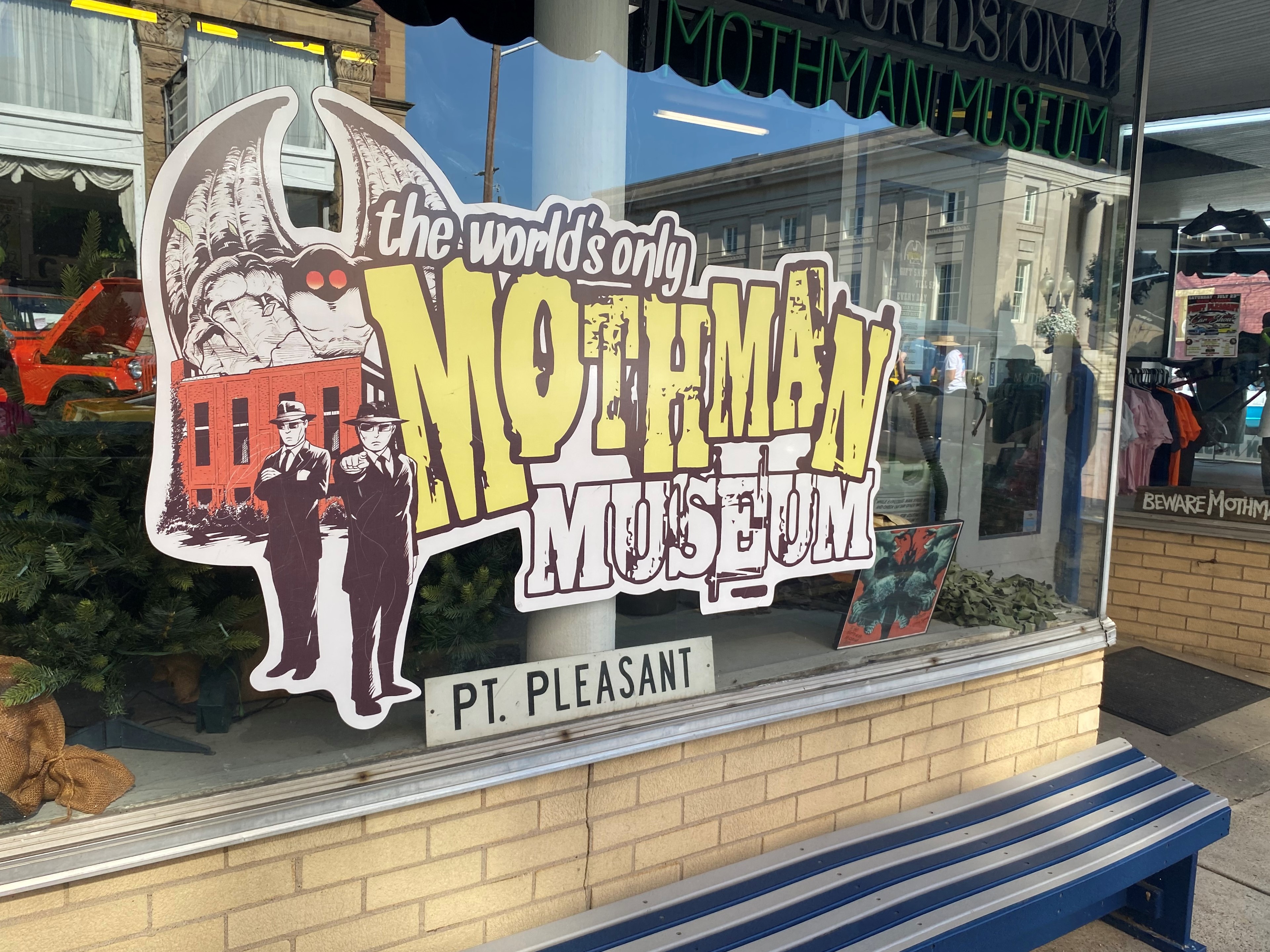 Entrance to The World's Only Mothman Museum in Point Pleasant, WV.